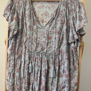 J. Jill Floral Rayon Summer Top – Light & Breezy Medium size